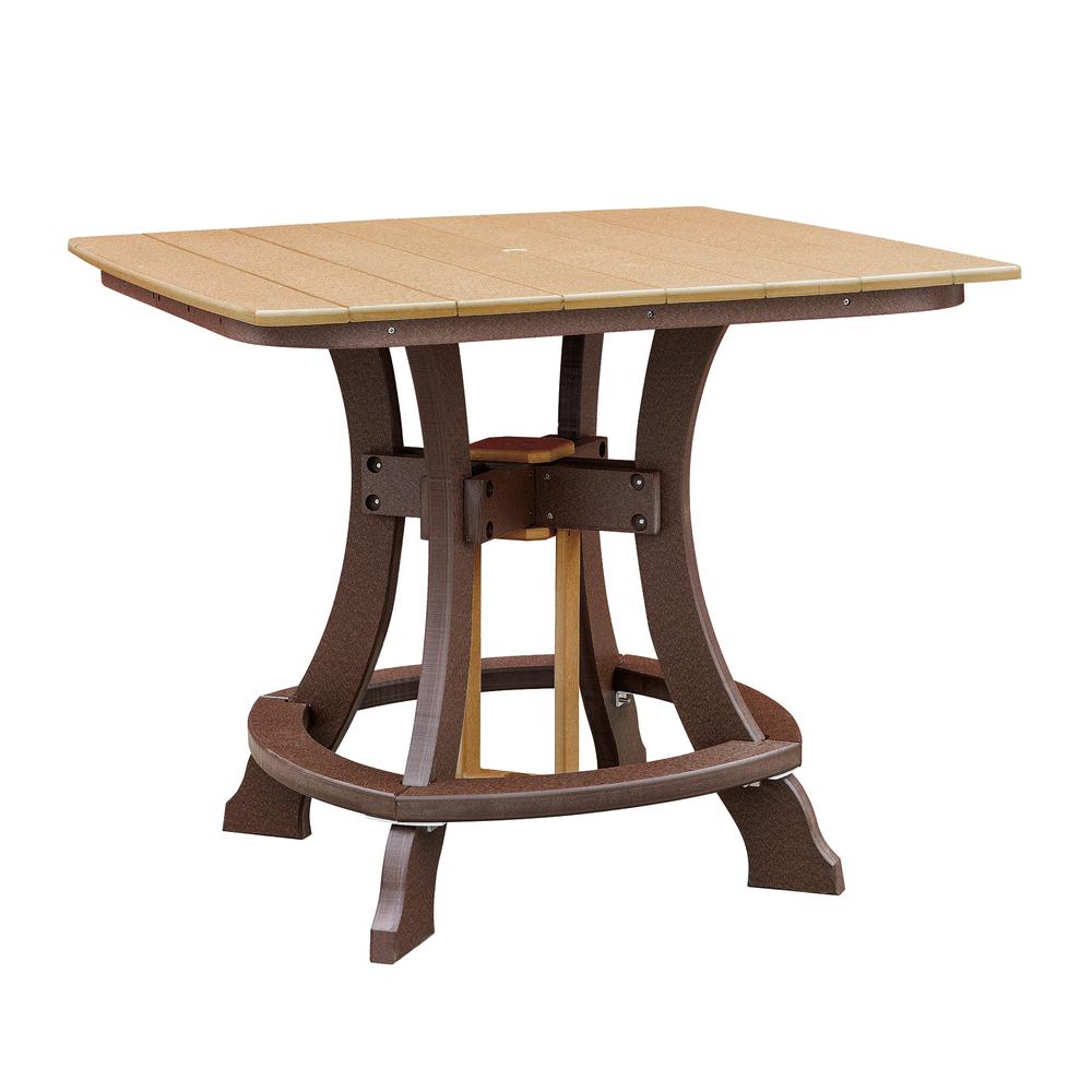 OS Home and Office Model CS130CTB-K Five Piece Square Counter Height Dining Set in Cedar on a  Tudor Brown Base. Picture 6