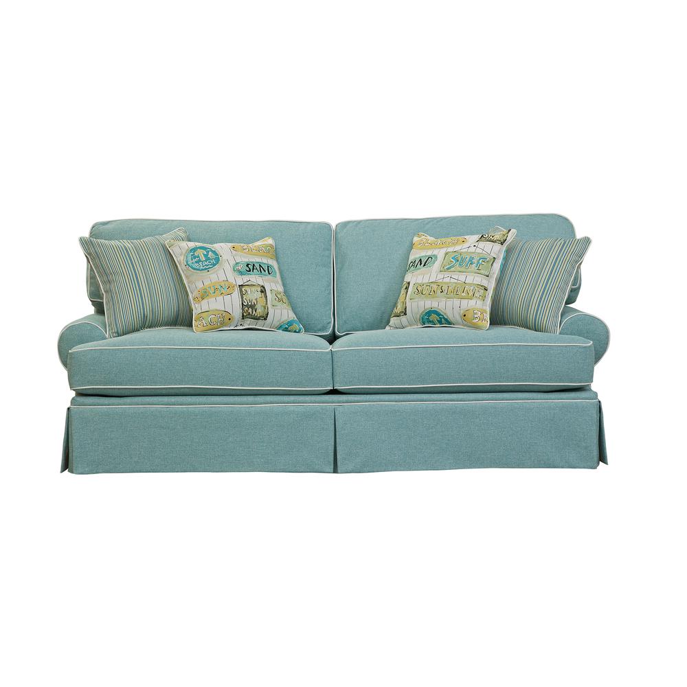 American Furniture Classics Sleeper Sofa with Four Accent Pillows. Picture 2