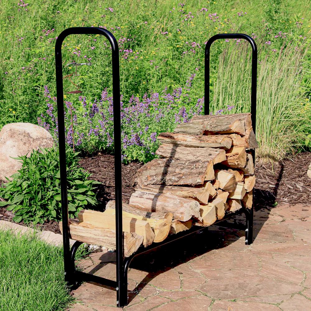 Outdoor Leisure Products Steel Log Rack w/Cover. Picture 1