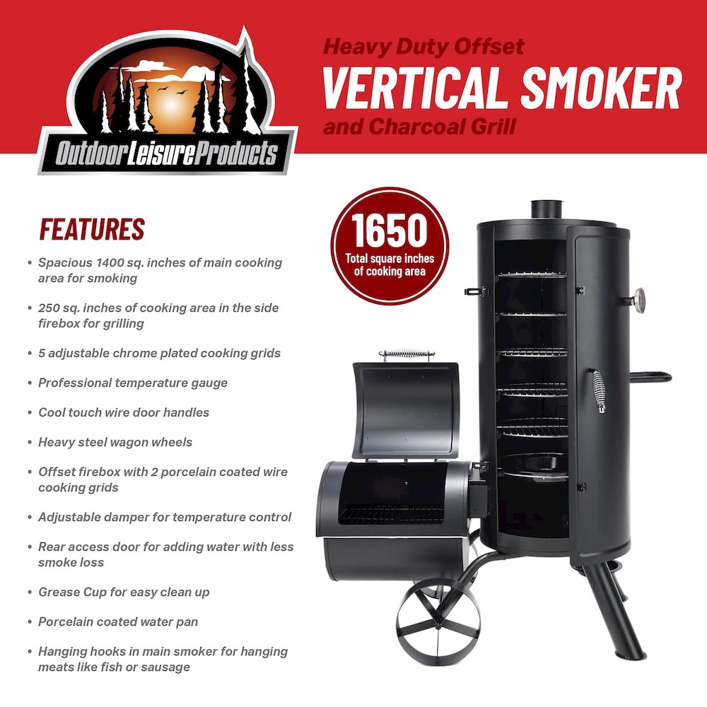 Multi Level Vertical Smoker and Charcoal Grill. Picture 4