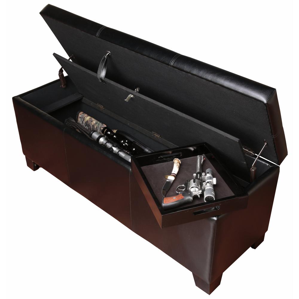 502 Gun Concealment Bench - dark brown. Picture 1