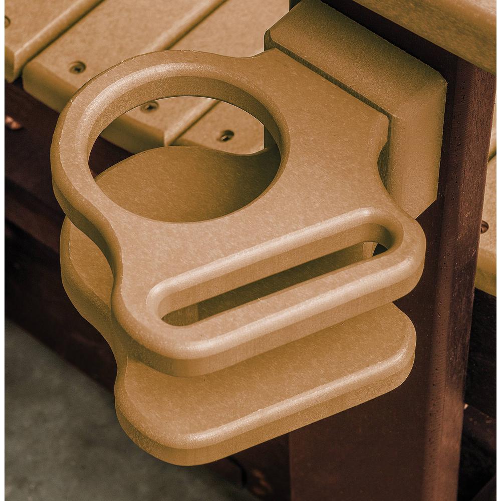 OS Home and Office Dual Fan Back Glider in Cedar with a Tudor Brown Base. Picture 4