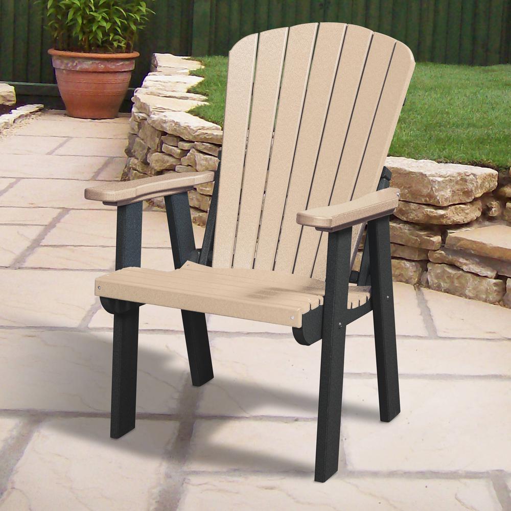 OS Home and Office Model 511WWBK Fan Back Chair in Weatherwood with a Black Base, Made in the USA. Picture 1