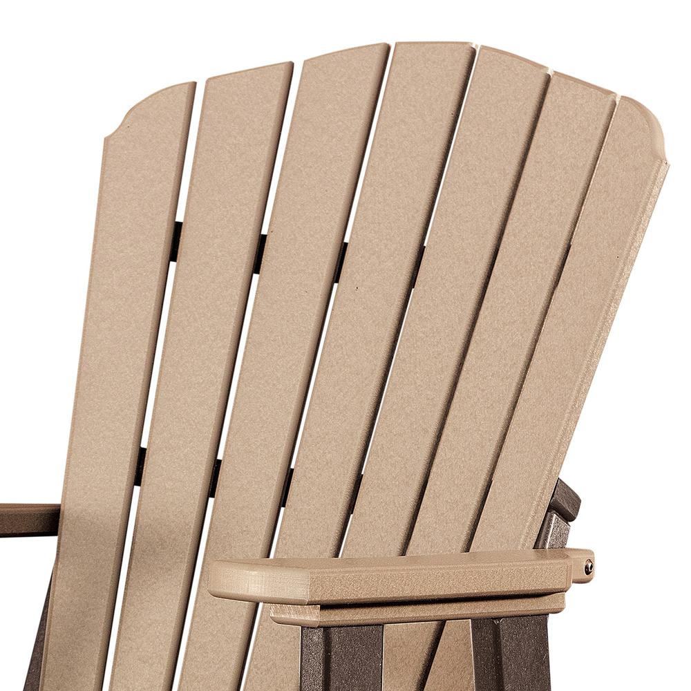 OS Home and Office Model 516CTB-K Double Balcony Height Glider with Center Table in Cedar and Tudor Brown. Picture 5