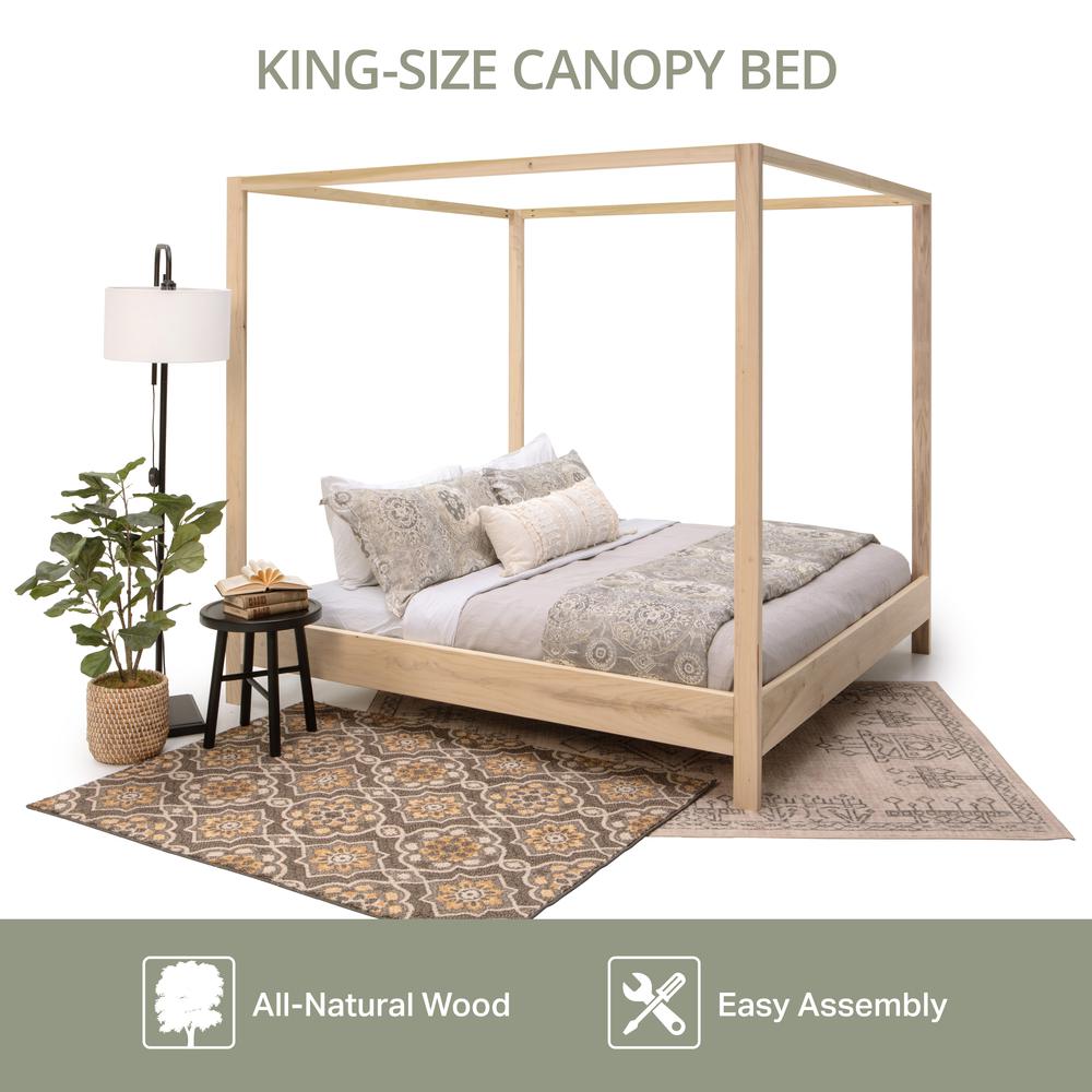 American Furniture Classics King Size Canopy Bed with Raised Platform. Picture 7