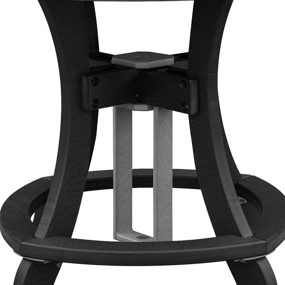 OS Home and Office Model 44R-C-LGB Counter Height Round Table in Light Gray with Black Base. Picture 2