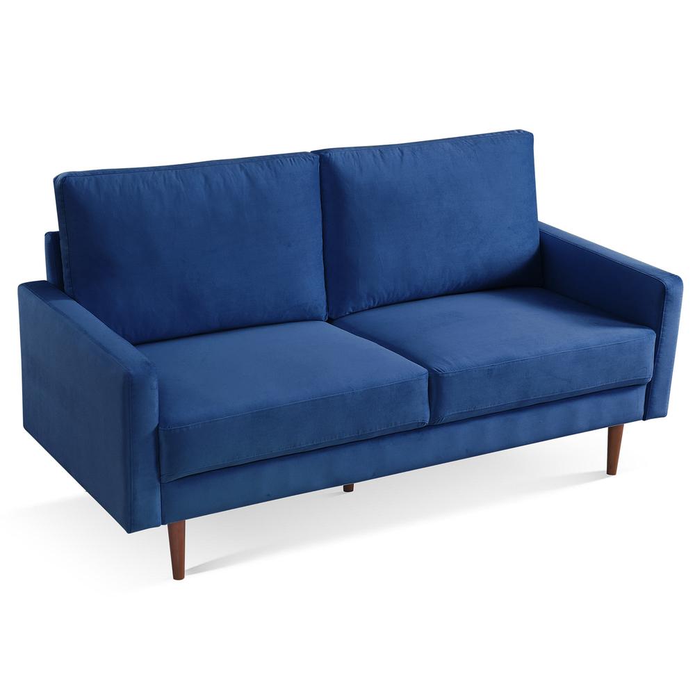 69 Inch Wide Upholstered Two Cushion Sofa with Square Arms. Picture 6
