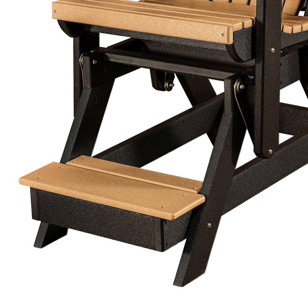 OS Home and Office Model 516CBK-K Double Balcony Height Glider with Center Table in Cedar and Black. Picture 7