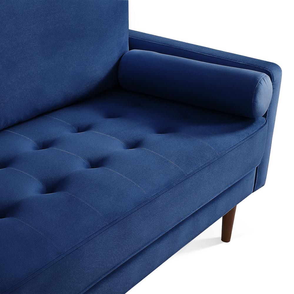 69 Inch Wide Upholstered Two Cushion Sofa with Bolster Pillows. Picture 12