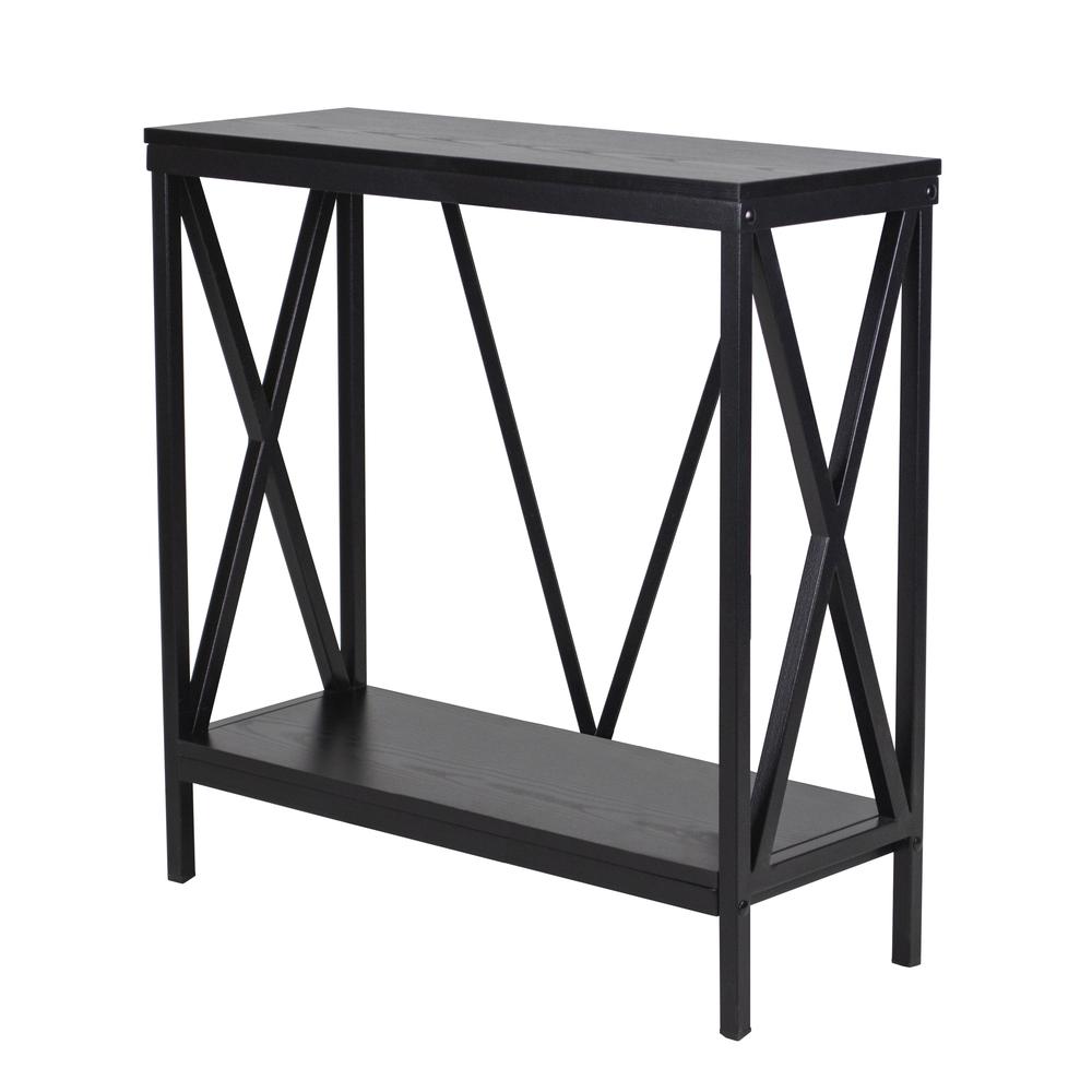 29/37 Gallon Steel X-Frame Aquarium Stand, with lower shelf, Black. Picture 1