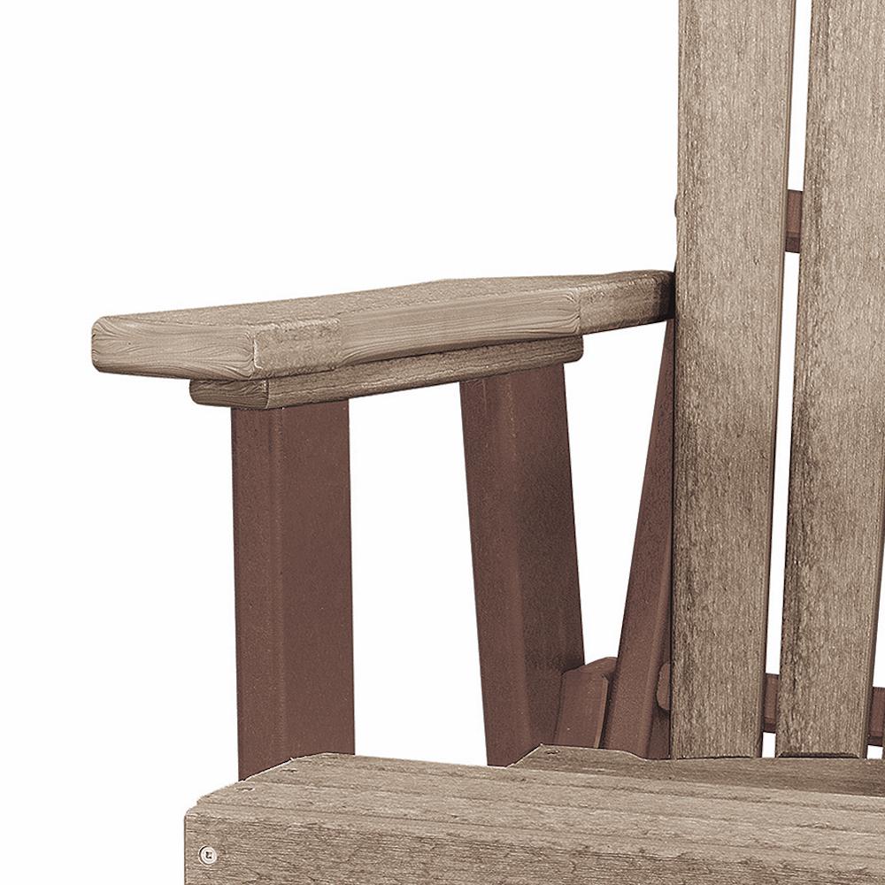 Double Glider with Center Table in Weatherwood and Tudor Brown. Picture 4