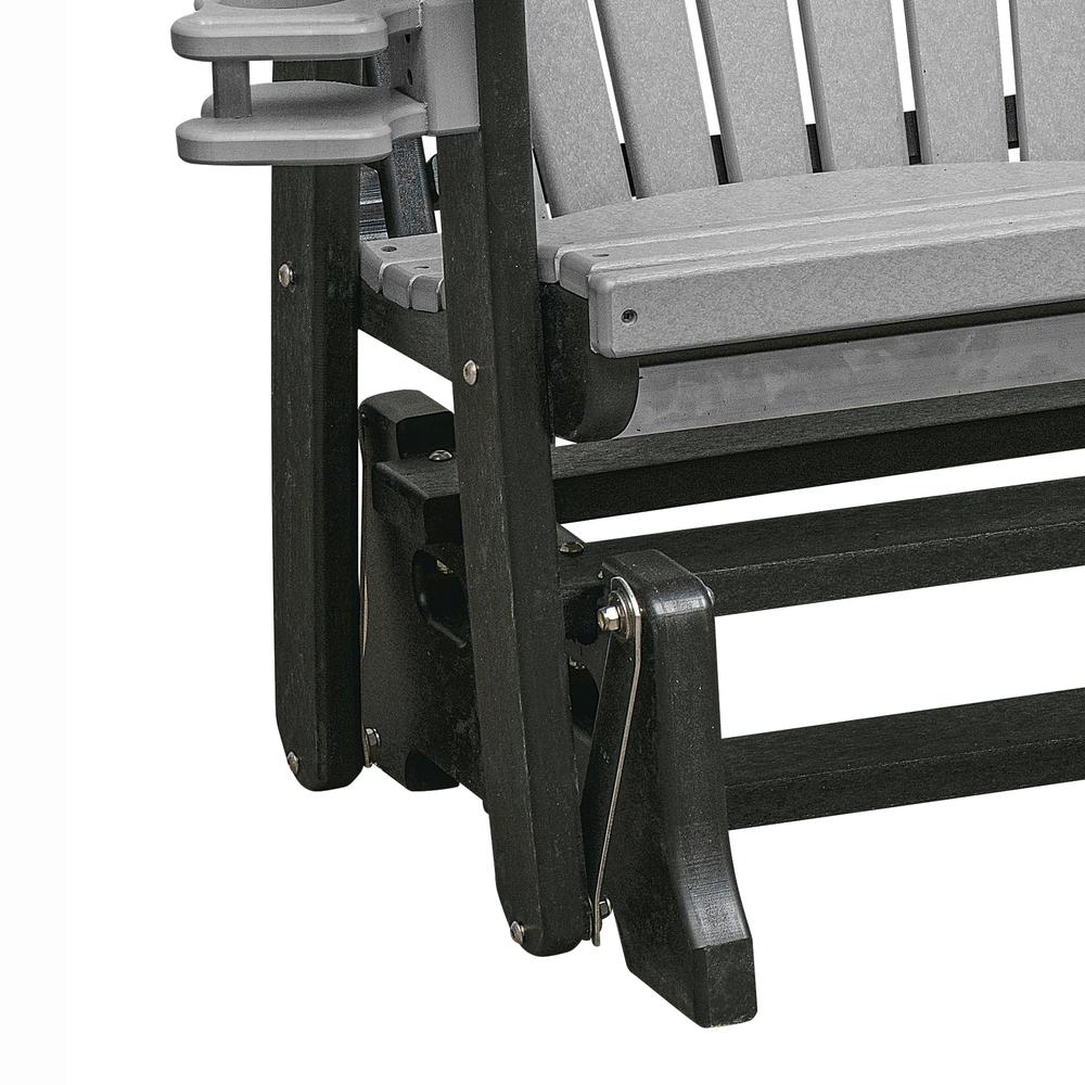 OS Home and Office Dual Fan Back Glider in Light Grey with a Black Base. Picture 5