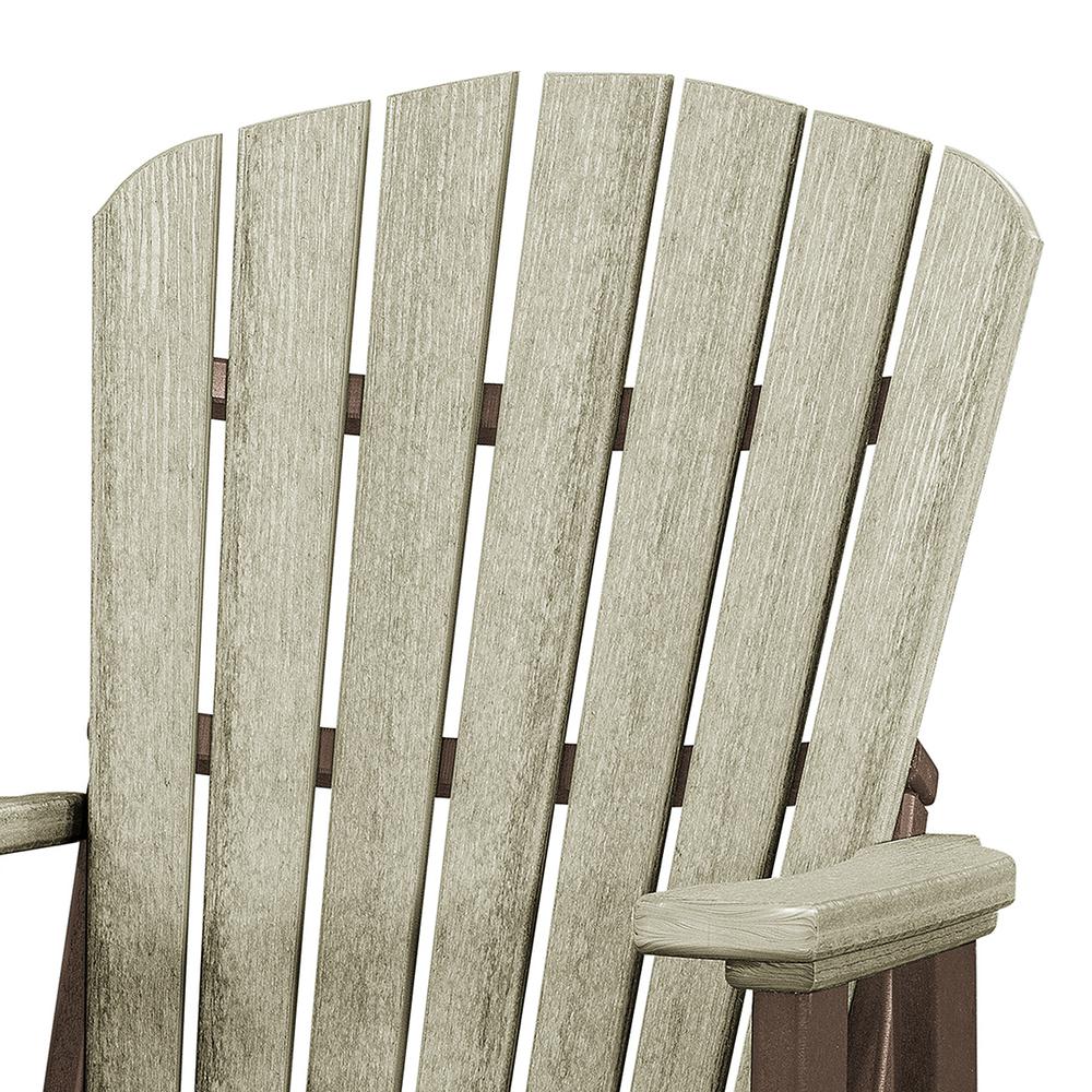 Double Glider with Center Table in Weatherwood and Tudor Brown. Picture 3