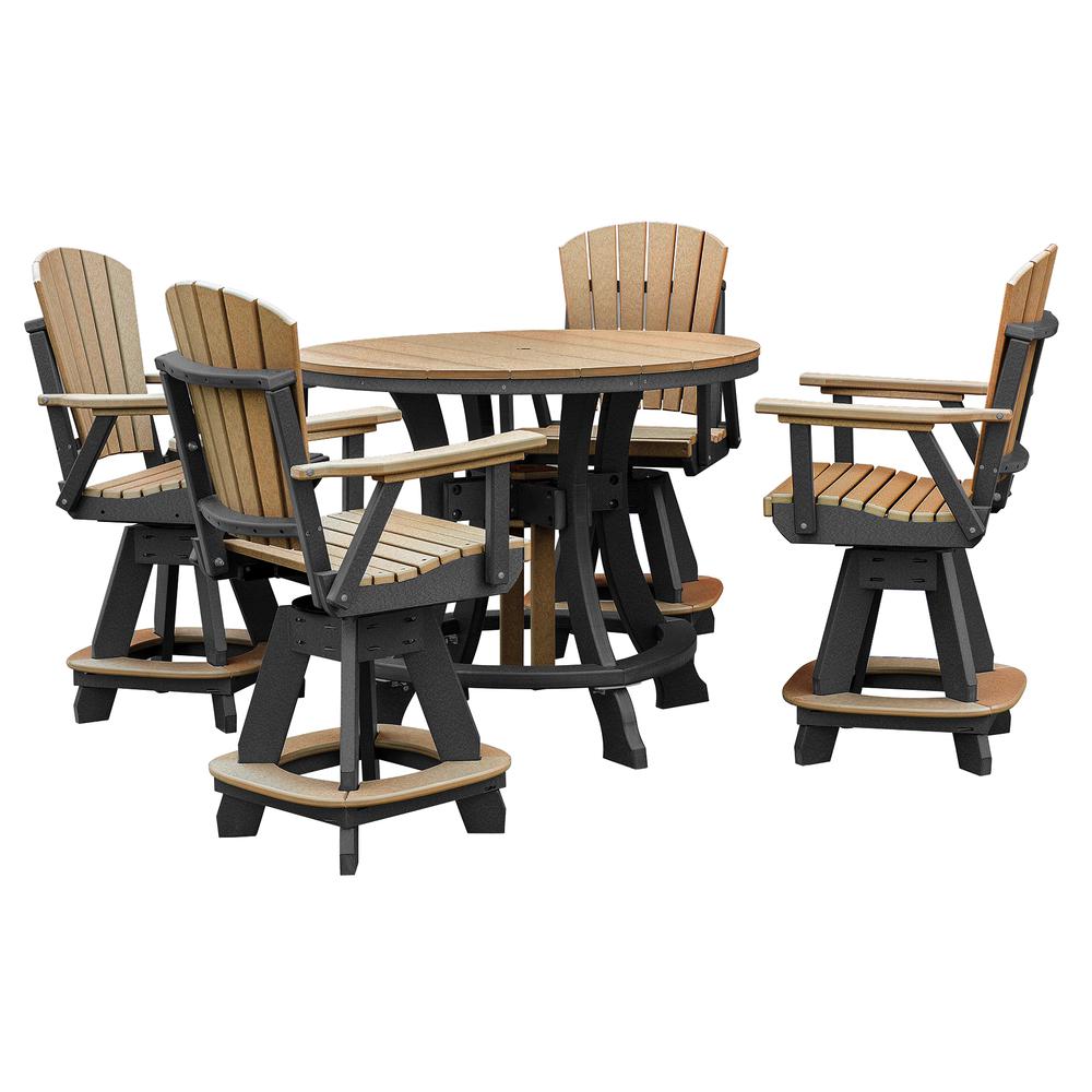 OS Home and Office Model 130-C-CBK Counter Height Swivel Arm Chair in Cedar on a Black Base. Picture 6