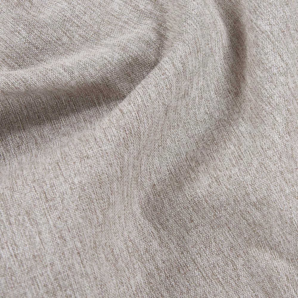 Two Piece Upholstered Tufted L Shaped Sectional with Ottoman in Beige. Picture 8