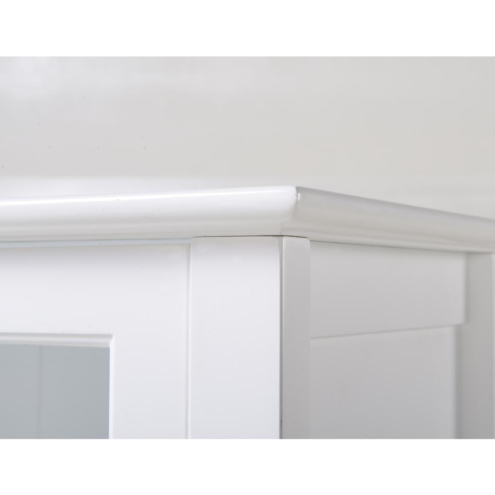 White Glass Door Accent and Display Cabinet. Picture 5
