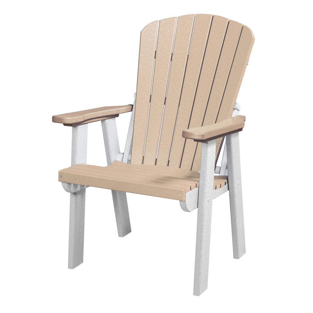 OS Home and Office Model 511WWWT Fan Back Chair  in Weatherwood with a White Base, Made in the USA. Picture 2