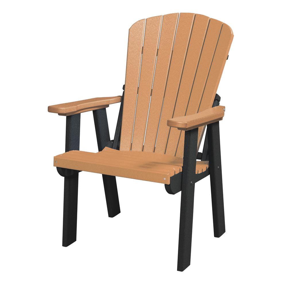 OS Home and Office Model 511CBK Fan Back Chair in Cedar with a Black Base, Made in the USA. Picture 2