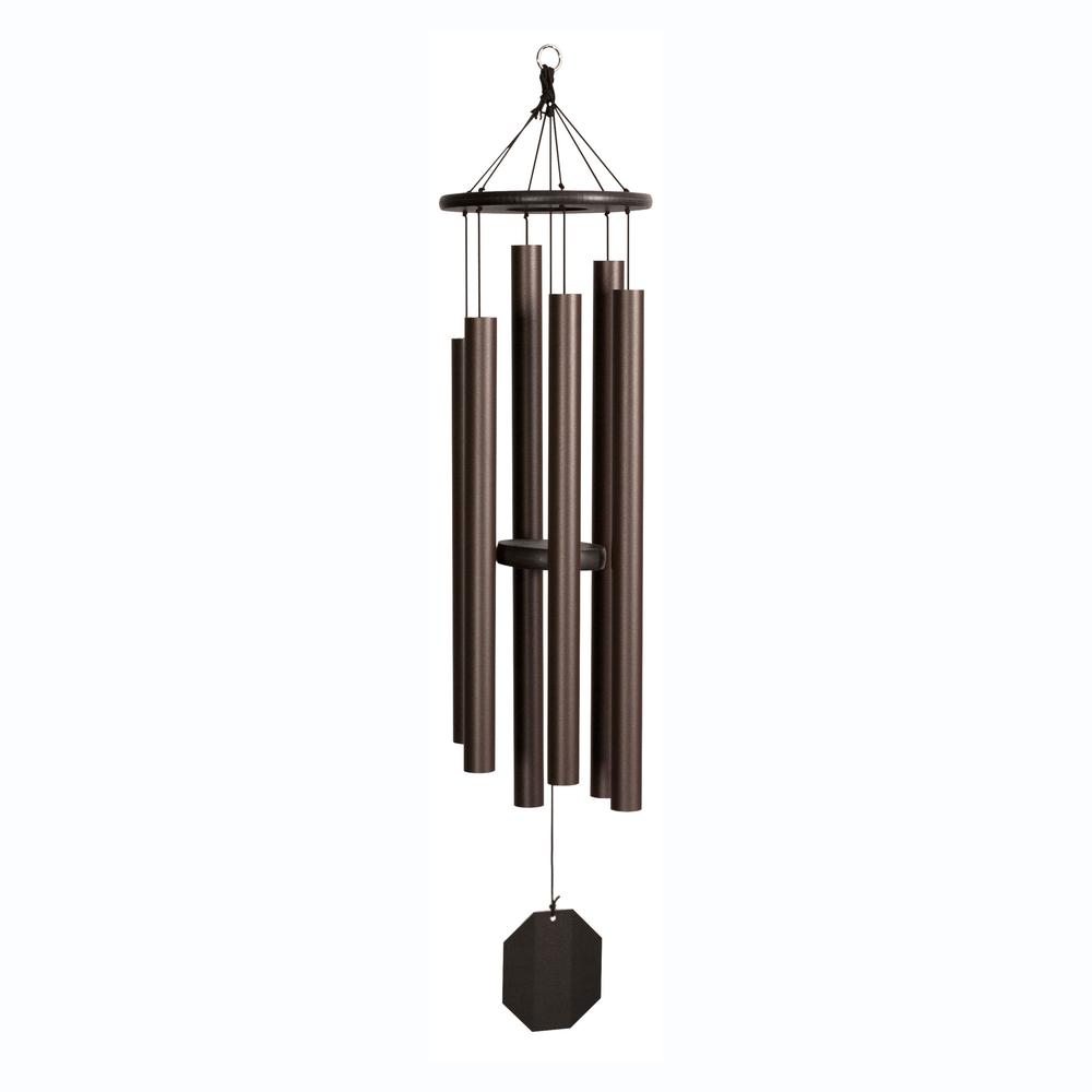 Wind Chime made with powder coated Aluminum tubes in Terra. Picture 1