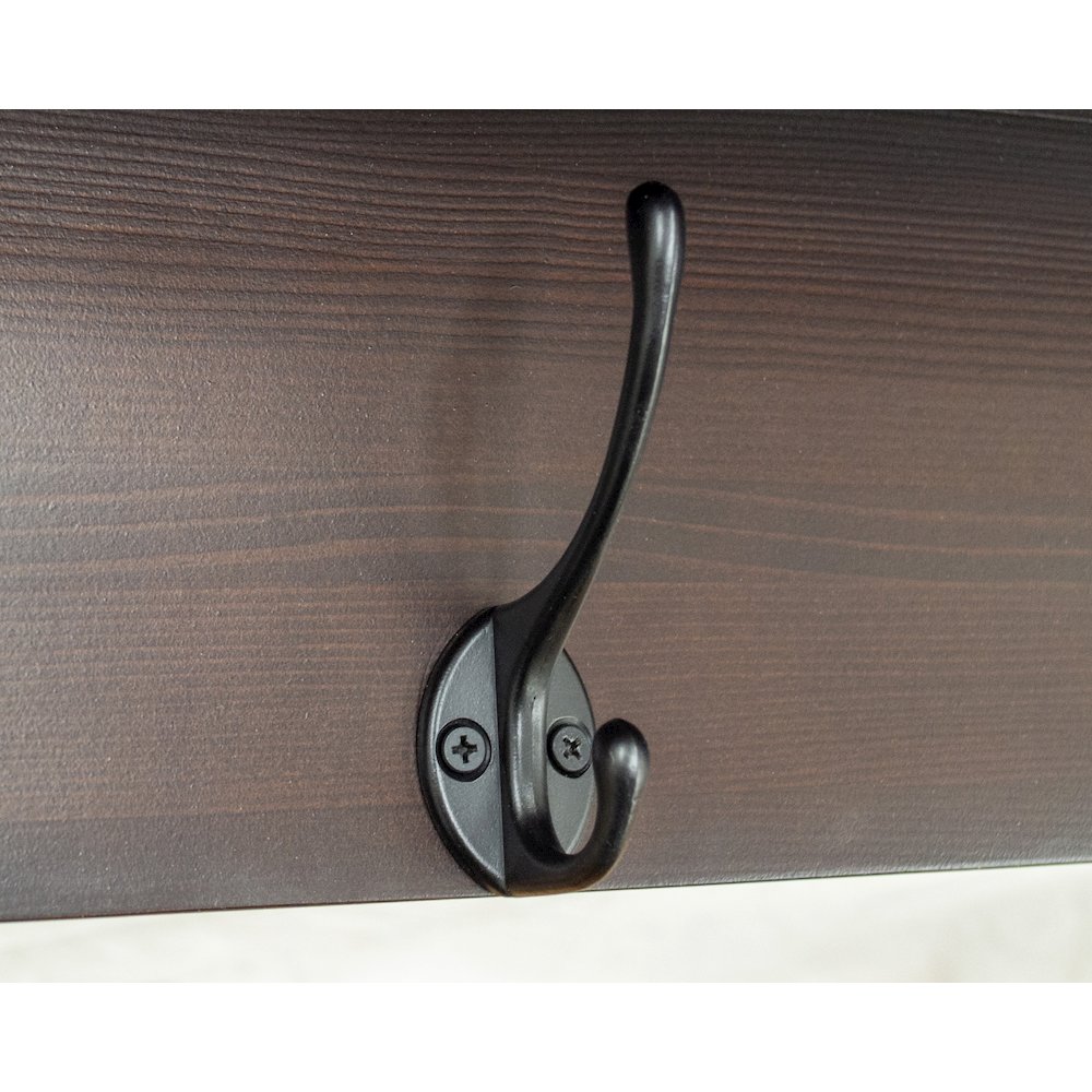 Decorative Coat Rack and Storage Accent Rack in Espresso. Picture 5