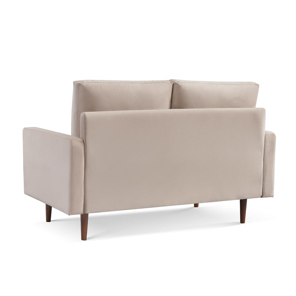 57 Inch Wide Upholstered Two Cushion Loveseat with Square Arms. Picture 7