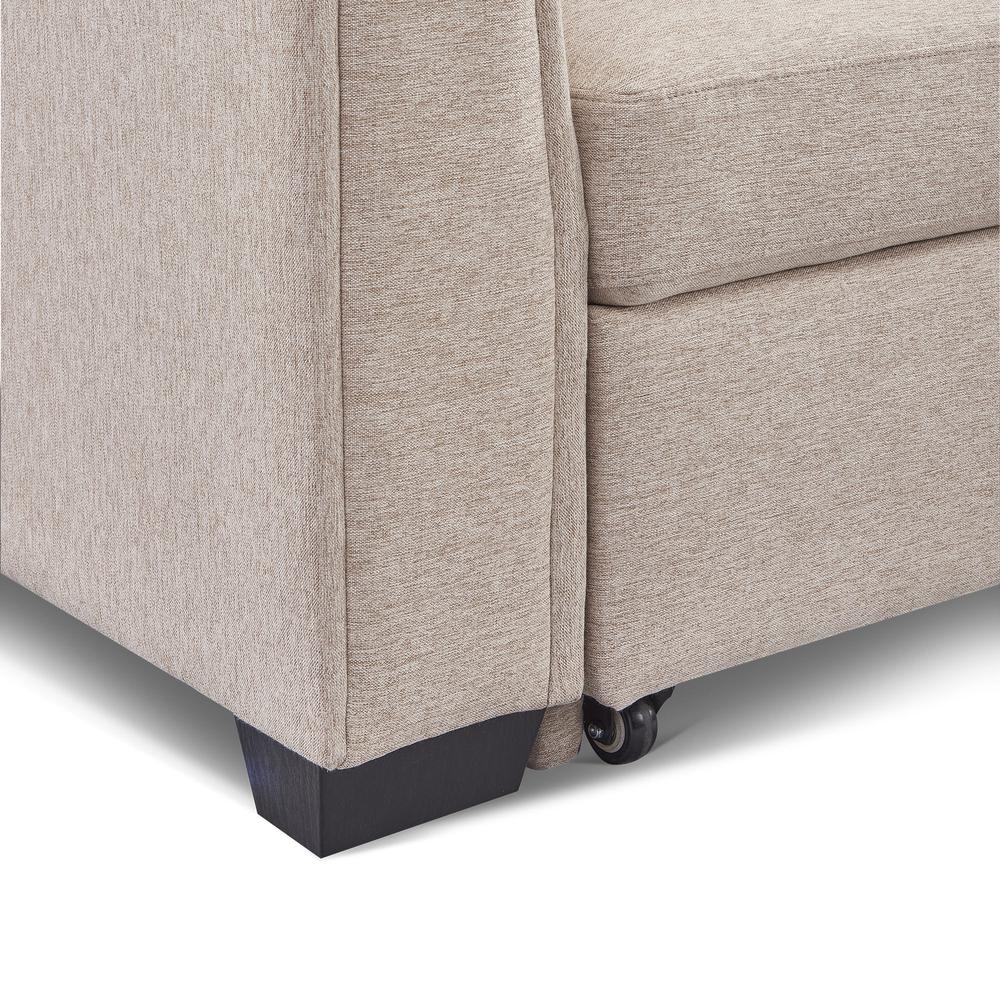 Tufted Sectional Chaise Sofa Sleeper with Storage. Picture 11