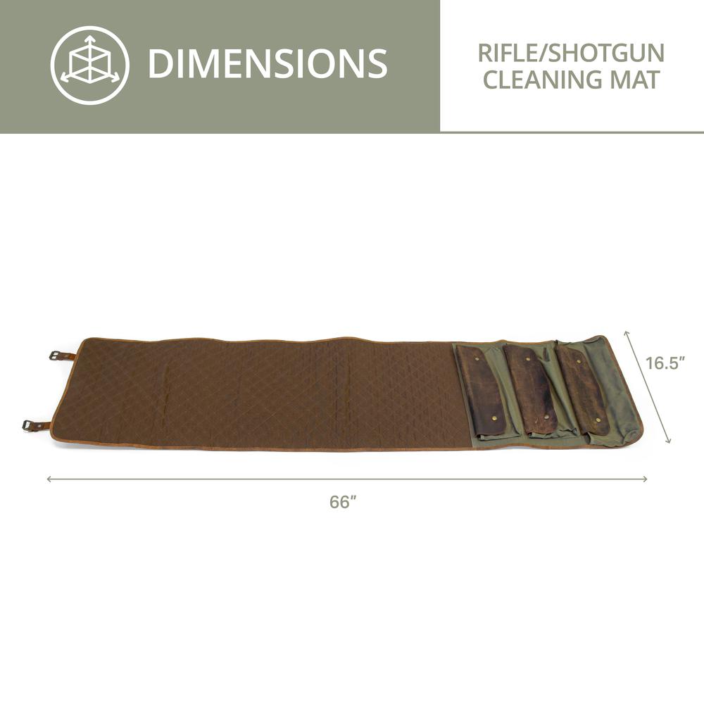 Canvas and Leather Shotgun / Rifle Rollup Cleaning Mat. Picture 6