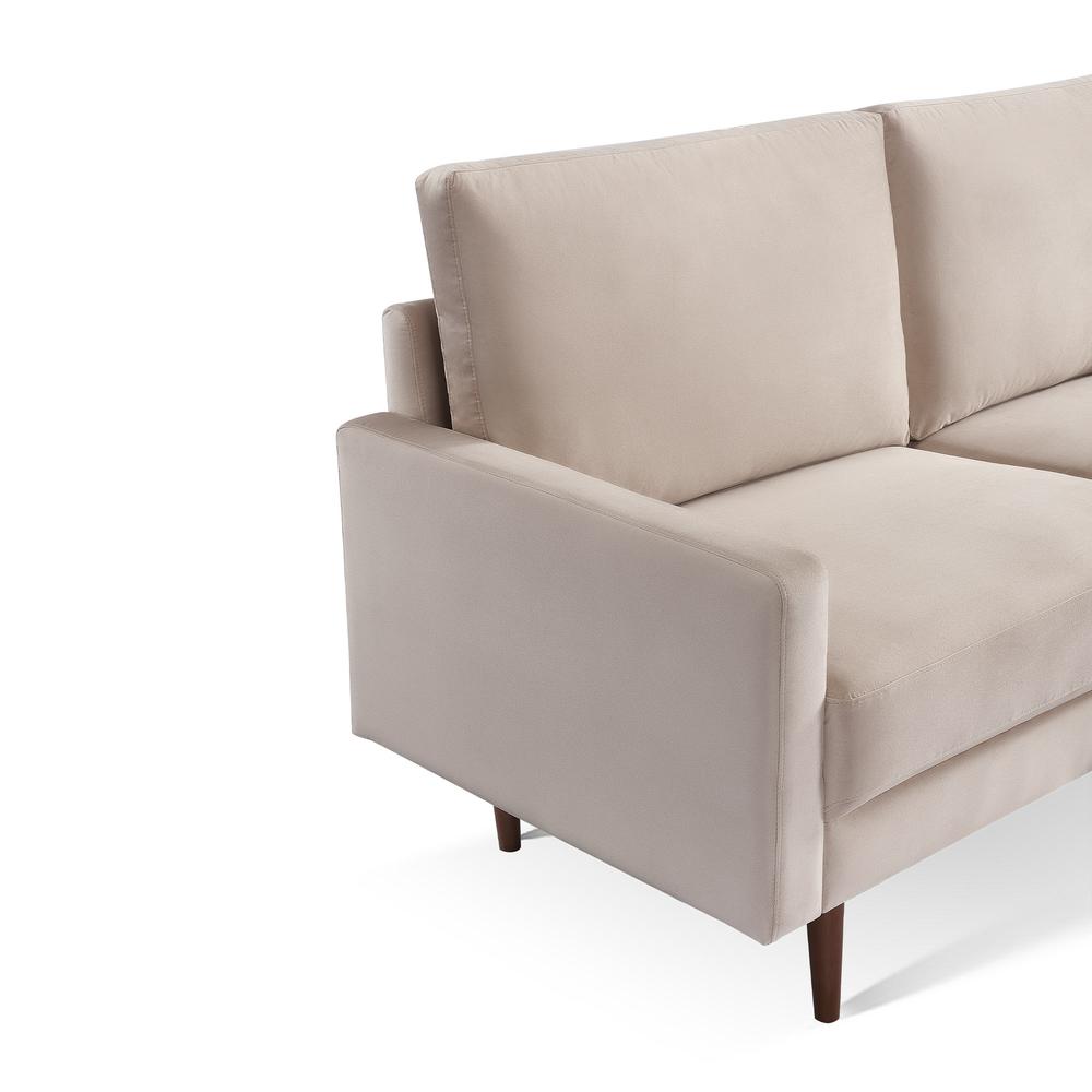 57 Inch Wide Upholstered Two Cushion Loveseat with Square Arms. Picture 6