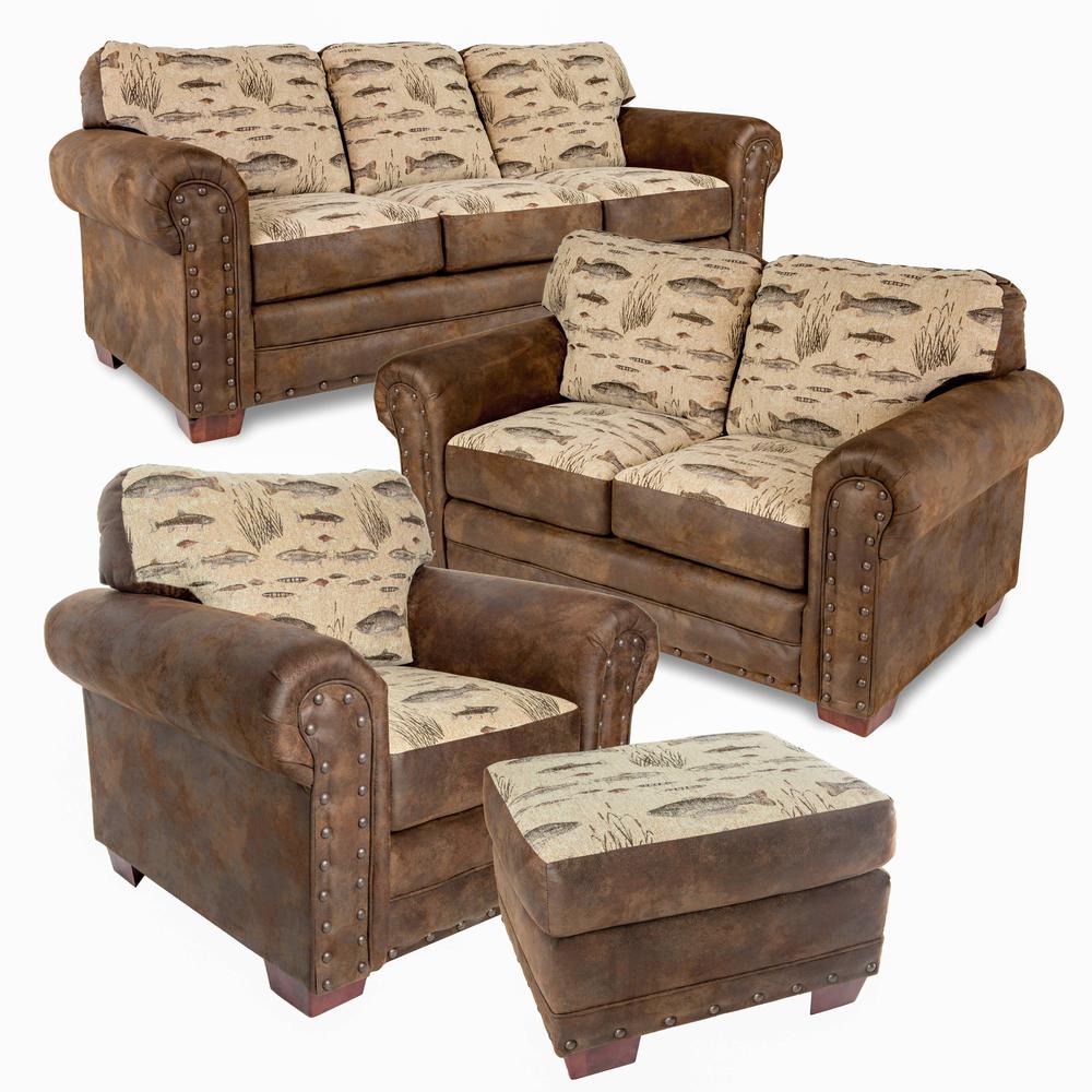 Angler's Cove 4-Piece Set with Sleeper. Picture 1