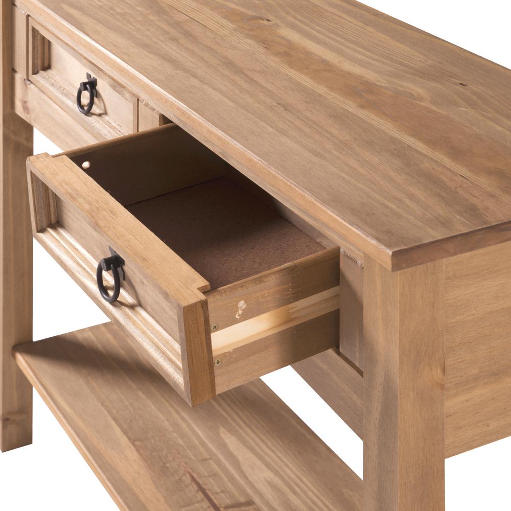 Model COR934 Cottage Series Solid Wood Hall Table in Corona Brown. Picture 5