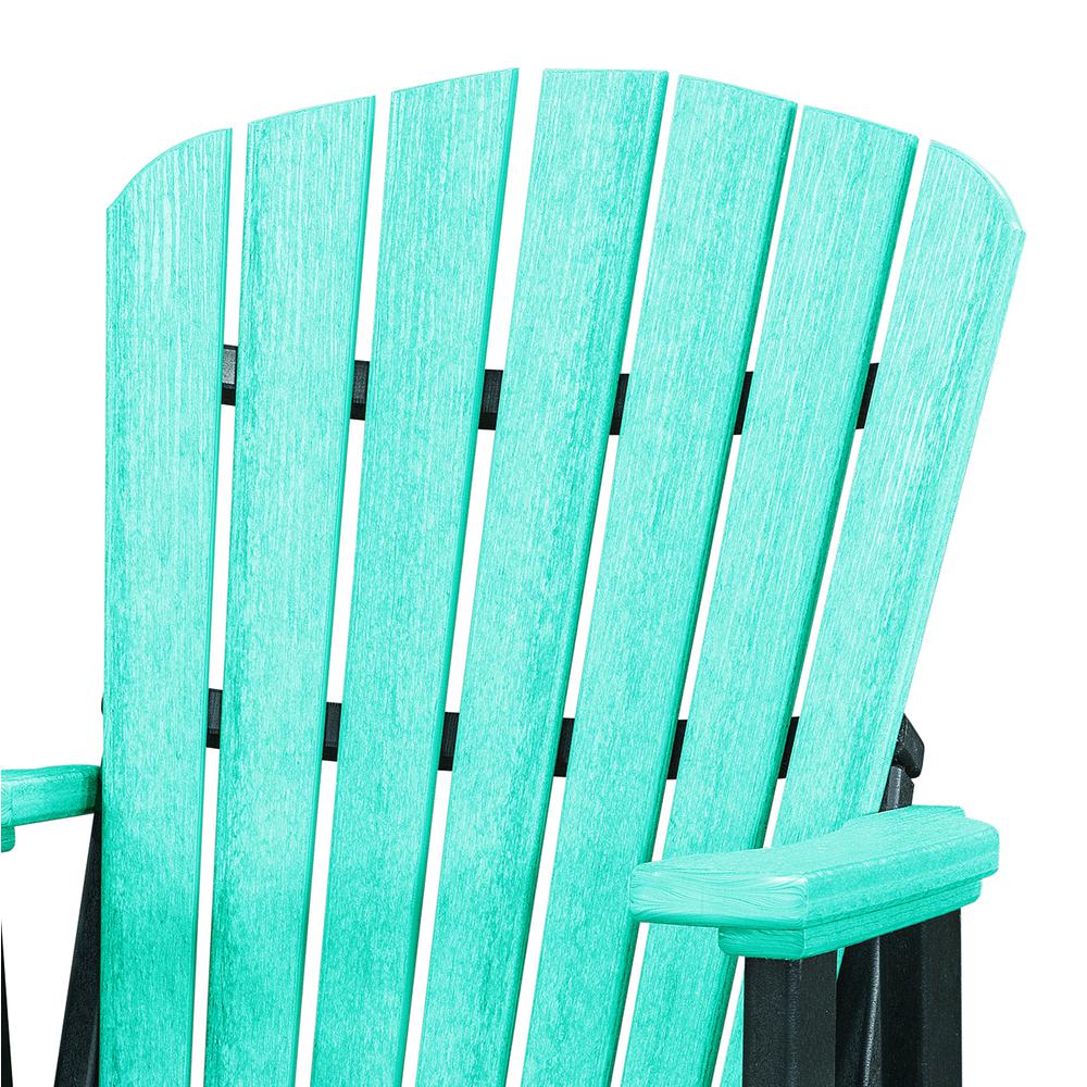 Double Glider with Center Table in Aruba Blue and Black. Picture 3