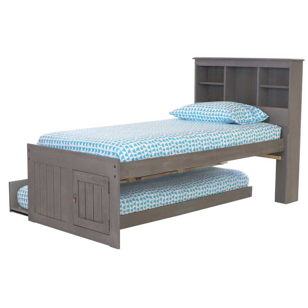 Twin Captains Bookcase Bed with 3 drawers and a Twin Sized Trundle. Picture 5