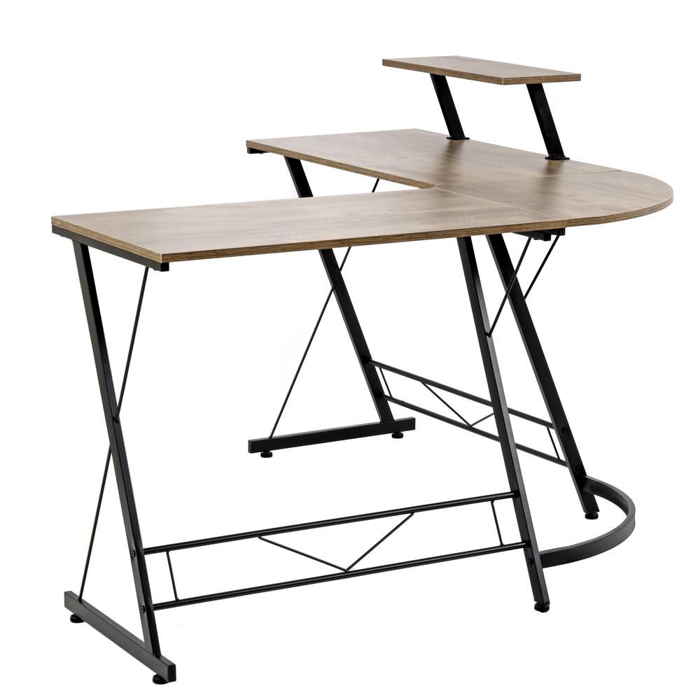 OS Home and Office Model 42249 L Workcenter in sewn oak. Picture 5