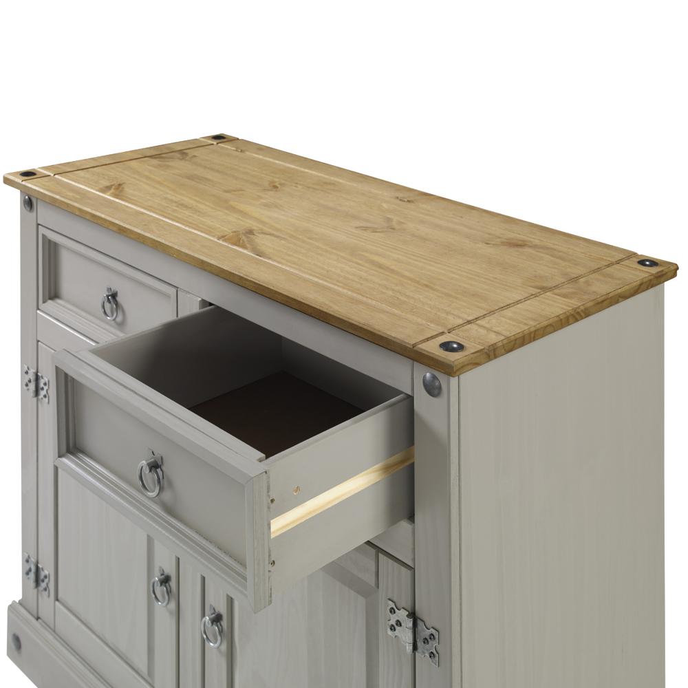 Model COG915 Cottage Series Wood Buffet Sideboard in Corona Gray. Picture 5