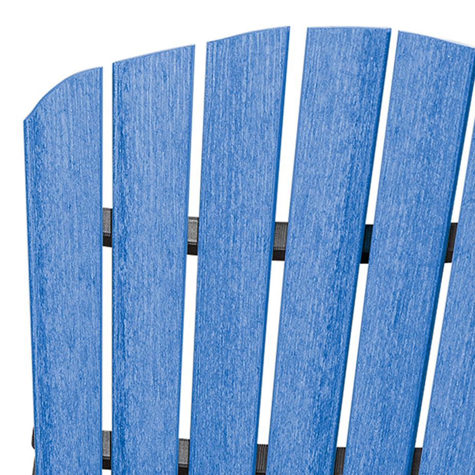 OS Home and Office Model 516BBK-K Double Balcony Height Glider with Center Table in Blue and Black. Picture 5