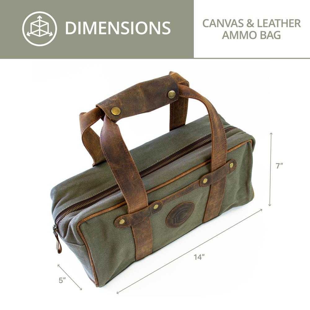 Canvas and Leather Ammo Bag. Picture 3