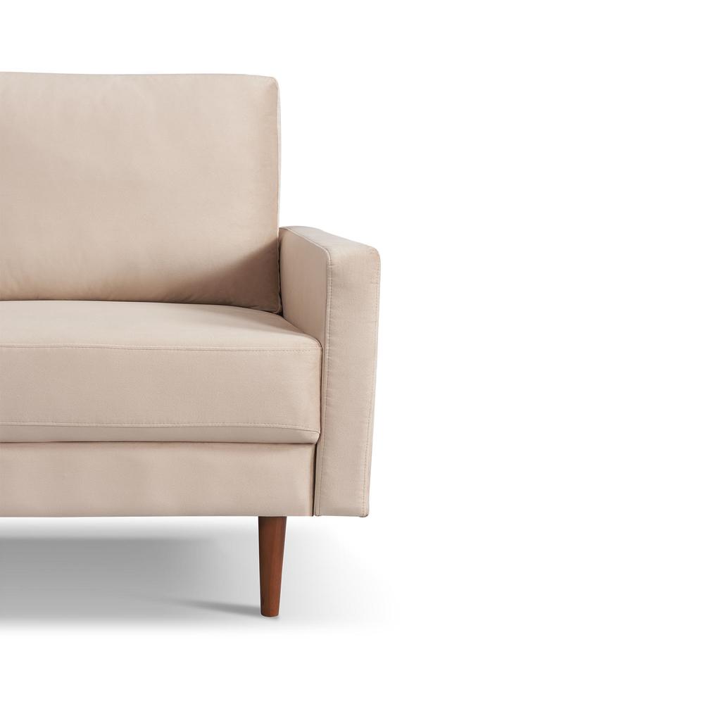 57 Inch Wide Upholstered Two Cushion Loveseat with Square Arms. Picture 8