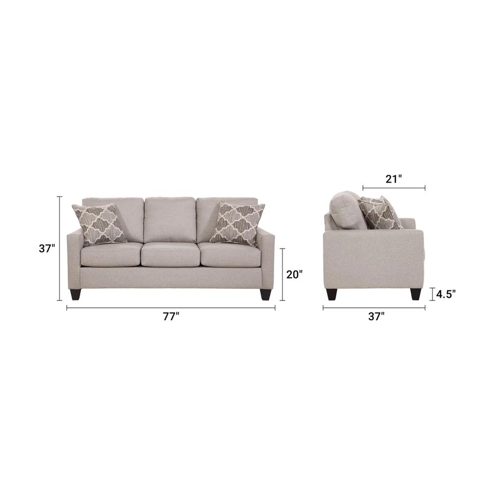 American Furniture Classics Sofa with Two Accent Pillows. Picture 3