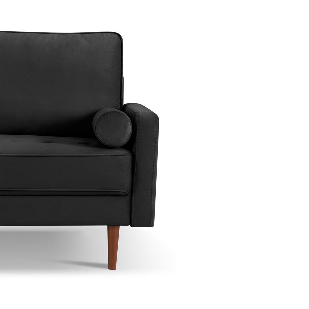 69 Inch Wide Upholstered Two Cushion Sofa with Bolster Pillows. Picture 6