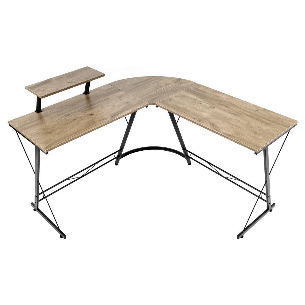 OS Home and Office Model 42249 L Workcenter in sewn oak. Picture 4
