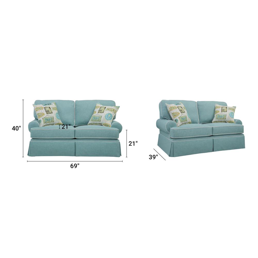 American Furniture Classics Loveseat with Four Accent Pillows. Picture 2