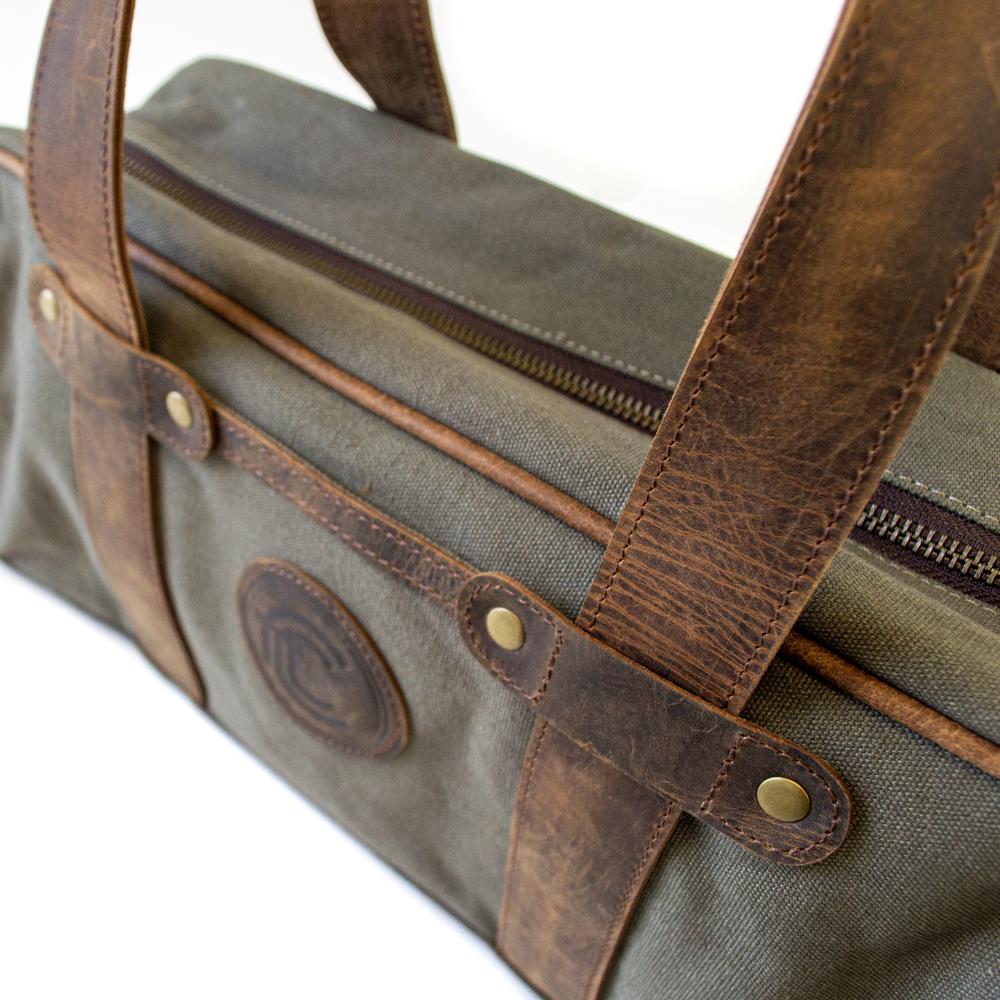 Canvas and Leather Ammo Bag. Picture 2