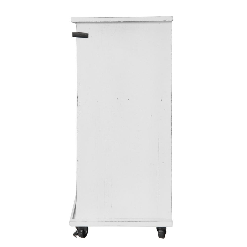 OS Home and Office Model 477001 Farm House, Weathered, Sliding Barn Door Storage Cabinet with Five Spacious Shelves. Picture 3