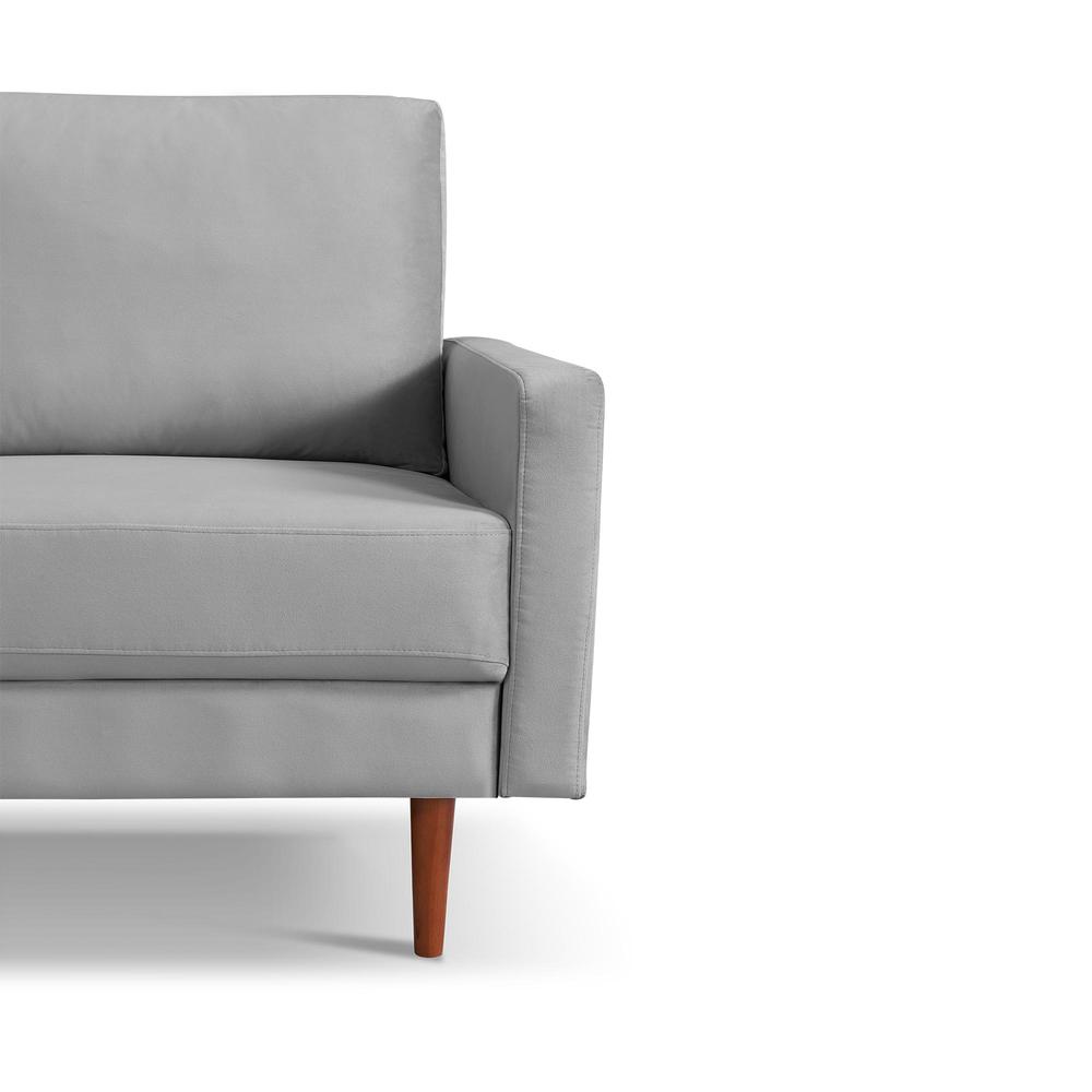 57 Inch Wide Upholstered Two Cushion Loveseat with Square Arms. Picture 6