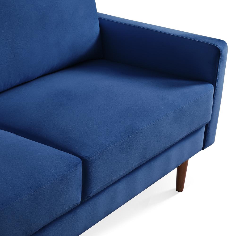 57 Inch Wide Upholstered Two Cushion Loveseat with Square Arms. Picture 6