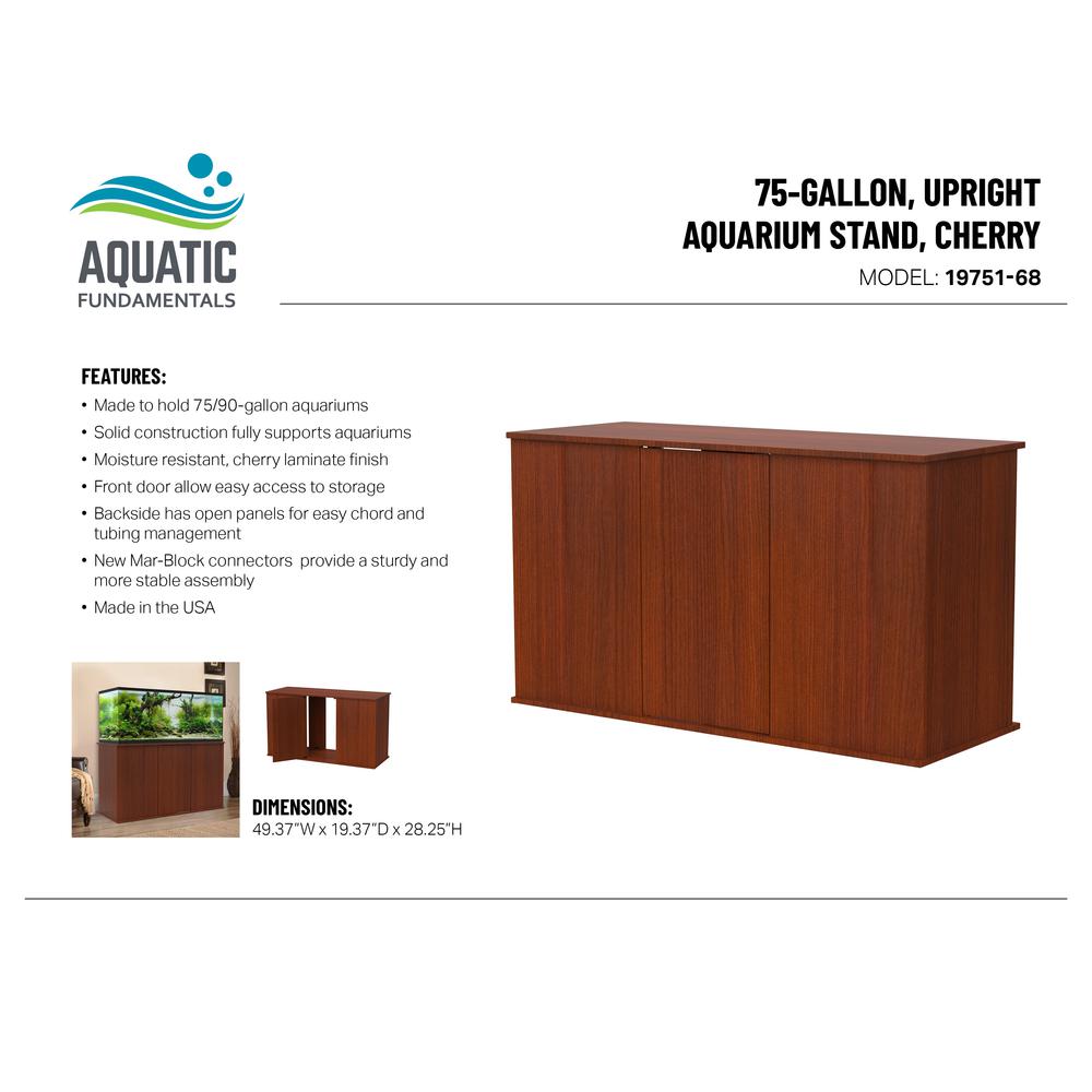 75/90 Gallon Serene Cherry Upright Aquarium Stand. Picture 8