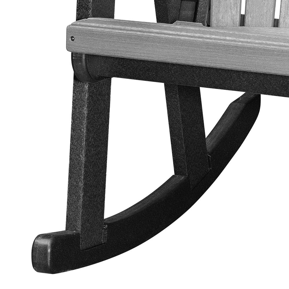 OS Home and Office Rocking Chair in Light Grey with a Black Base. Picture 5