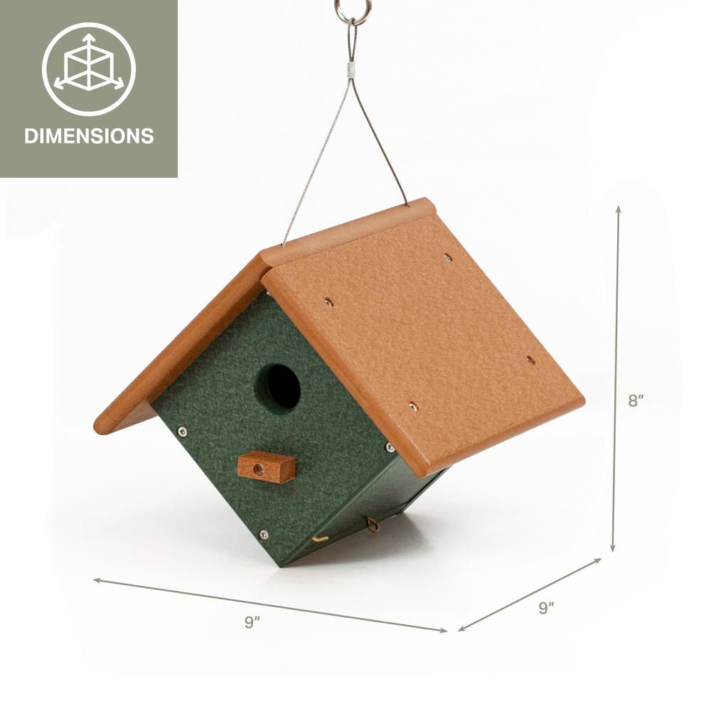 Wren or Chickadee Bird House Made of High Density Poly Resin. Picture 2