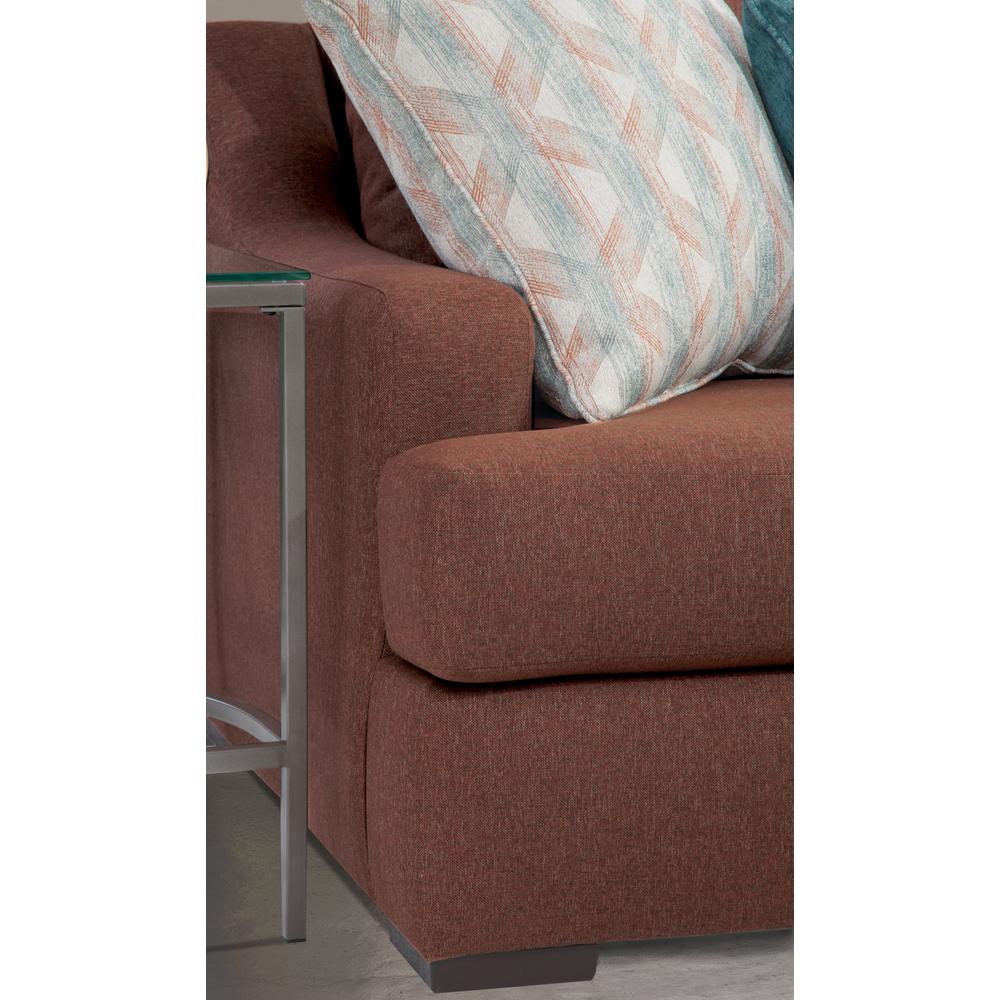 American Furniture Classics Model 8-020-A65V2 Earthtone Cinnamon Sloped Track Arm Loveseat. Picture 8