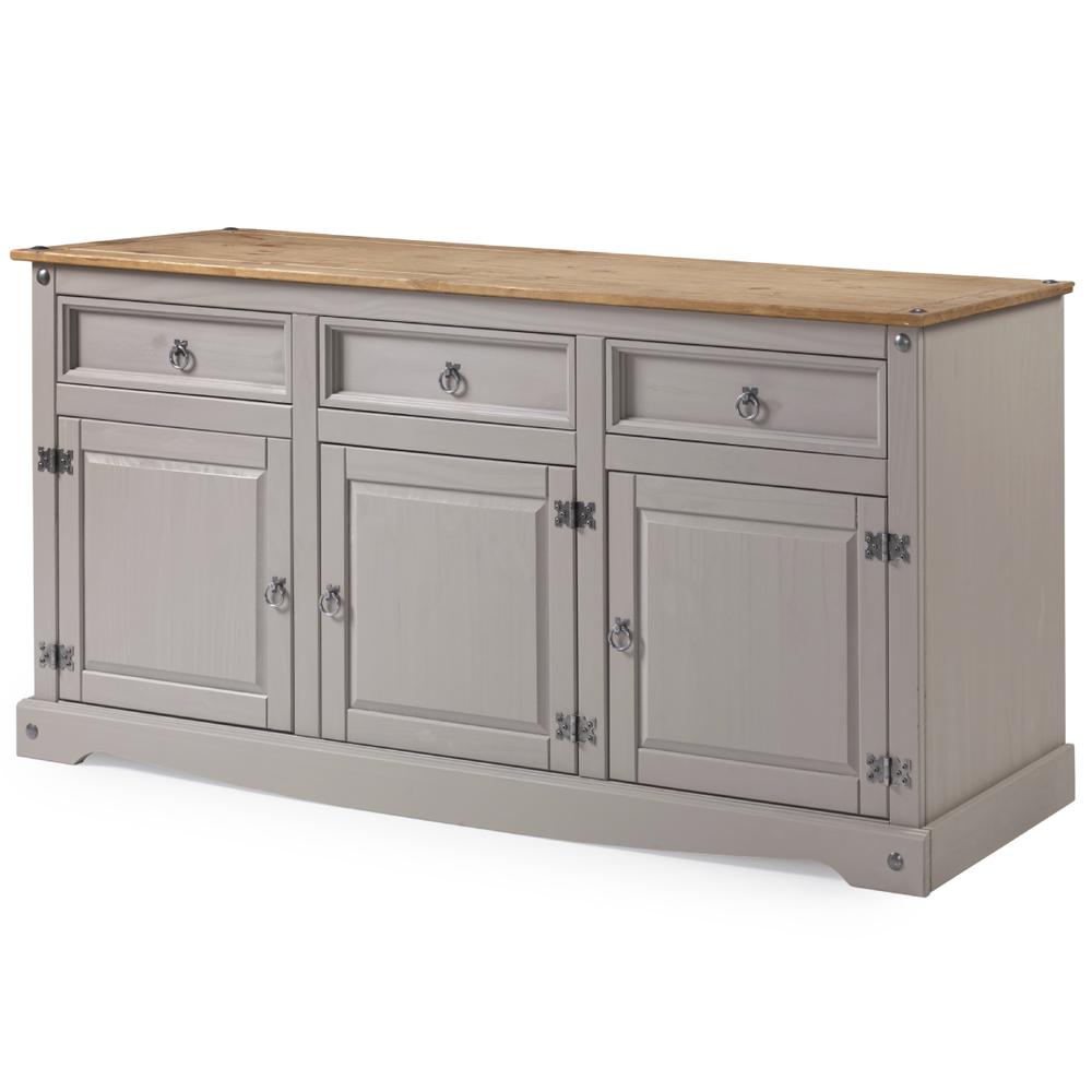 Model COG917 Cottage Series Wood Buffet Sideboard in Corona Gray. Picture 1